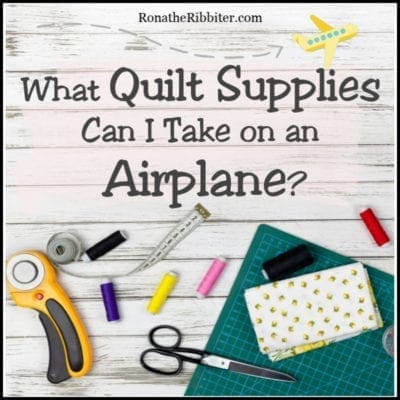 quilt supplies on plane