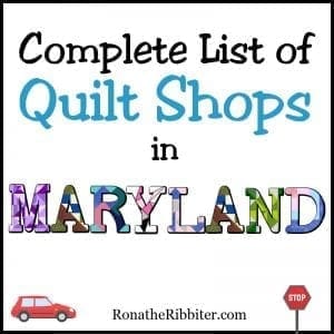 quilt shops in MD