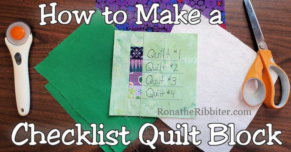 Checklist Quilt Block Cover