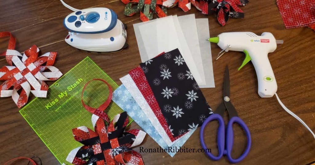 Materials needed to make Scandinavian Christmas Star ornament