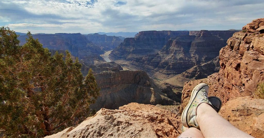View of Colorado River | Rona the Ribbiter at Grand Canyon West edge