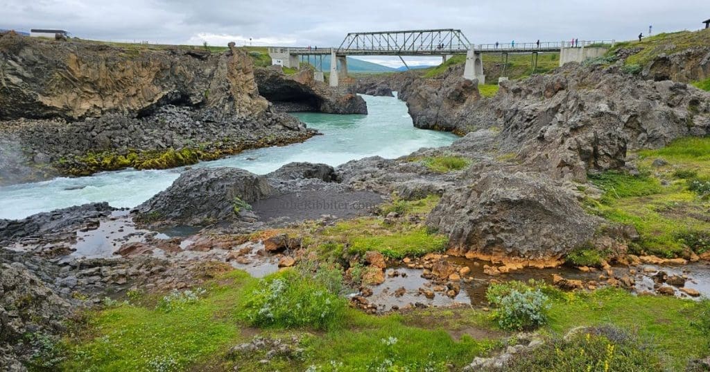 Hike to Godafoss in Iceland