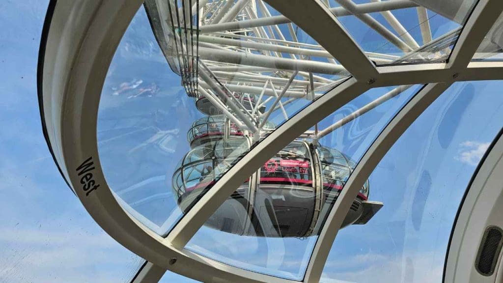 On board the London Eye | Rona the Ribbiter