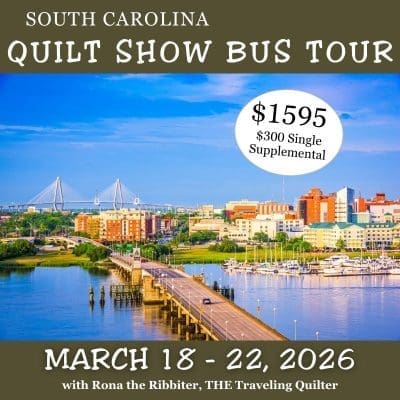 SC Quilt Show Bus Tour 2026 | Rona the Ribbiter