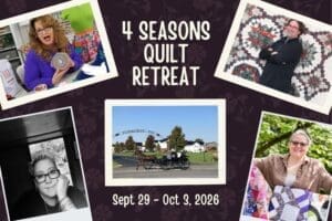 4 Seasons Quilt Retreat 2026 Rona the Ribbiter